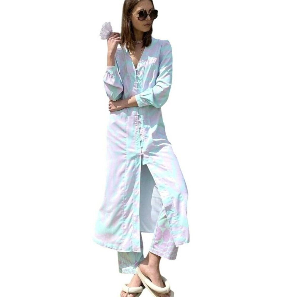 House Of Sunny Pastel Maxi Dress Size 8 New - Picture 2 of 8